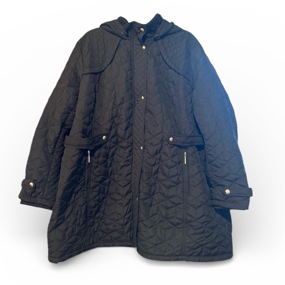 Avenue Jackets & Blazers - Avenue Black Quilted Hooded Jacket